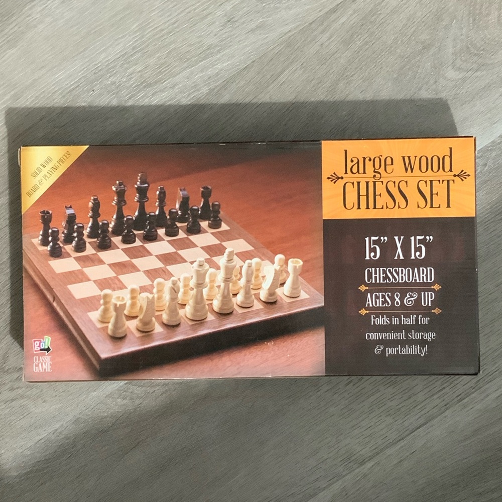 Large Wood Chess Set by Go!